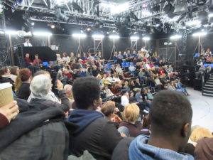 4 Audience of Henry IV at the temporary Kings Cross theatre.